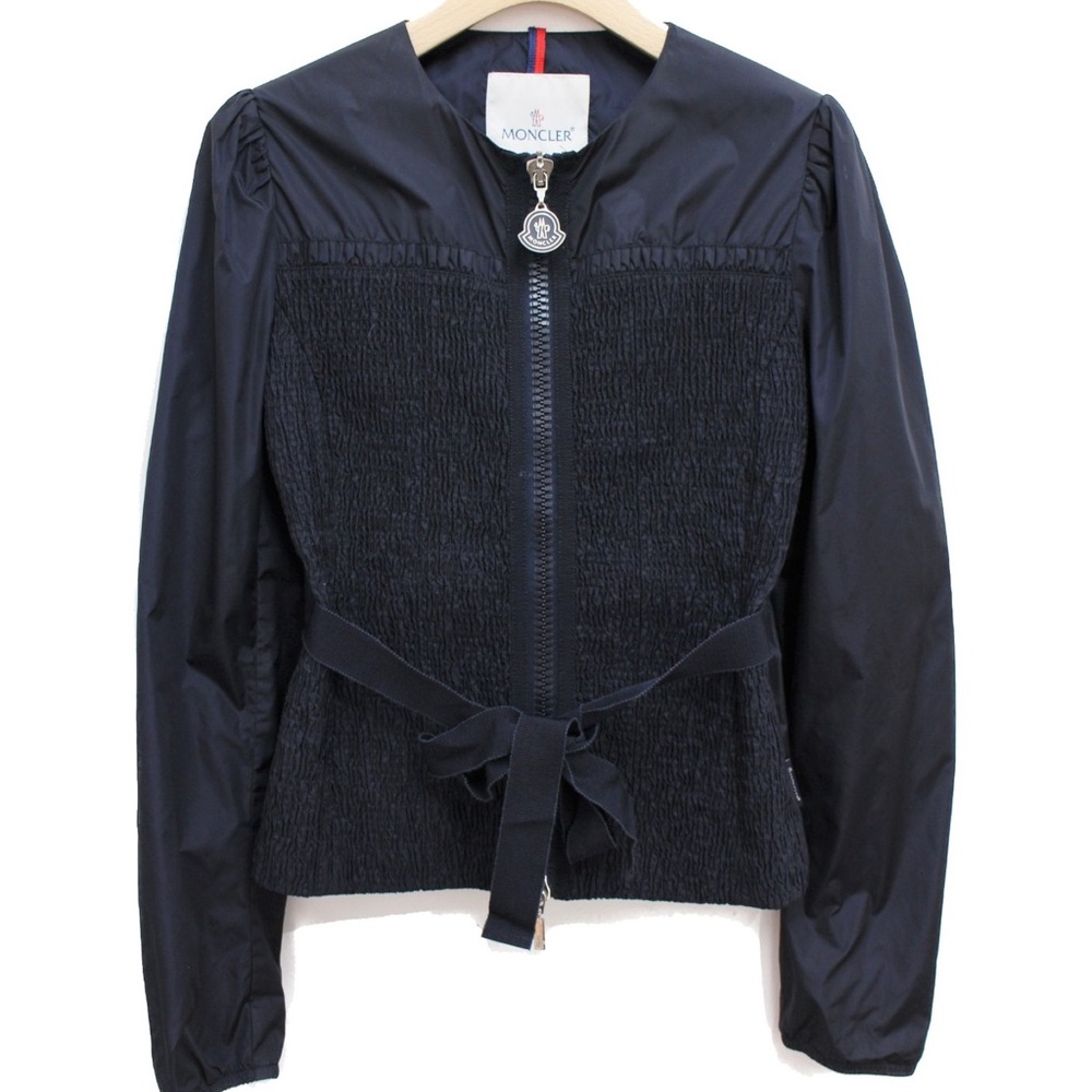 Authentic Moncler small zip up jacket in black